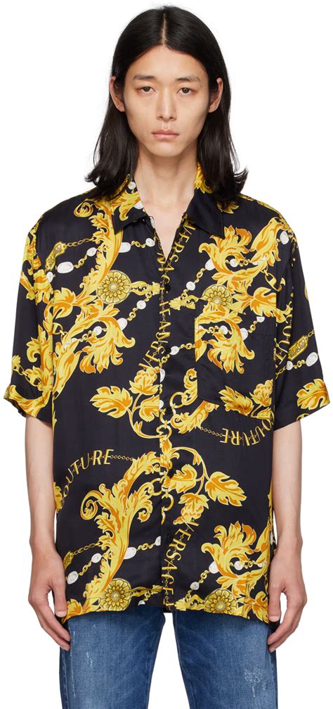 versace style chain shirt|VERSACE JEANS COUTURE .